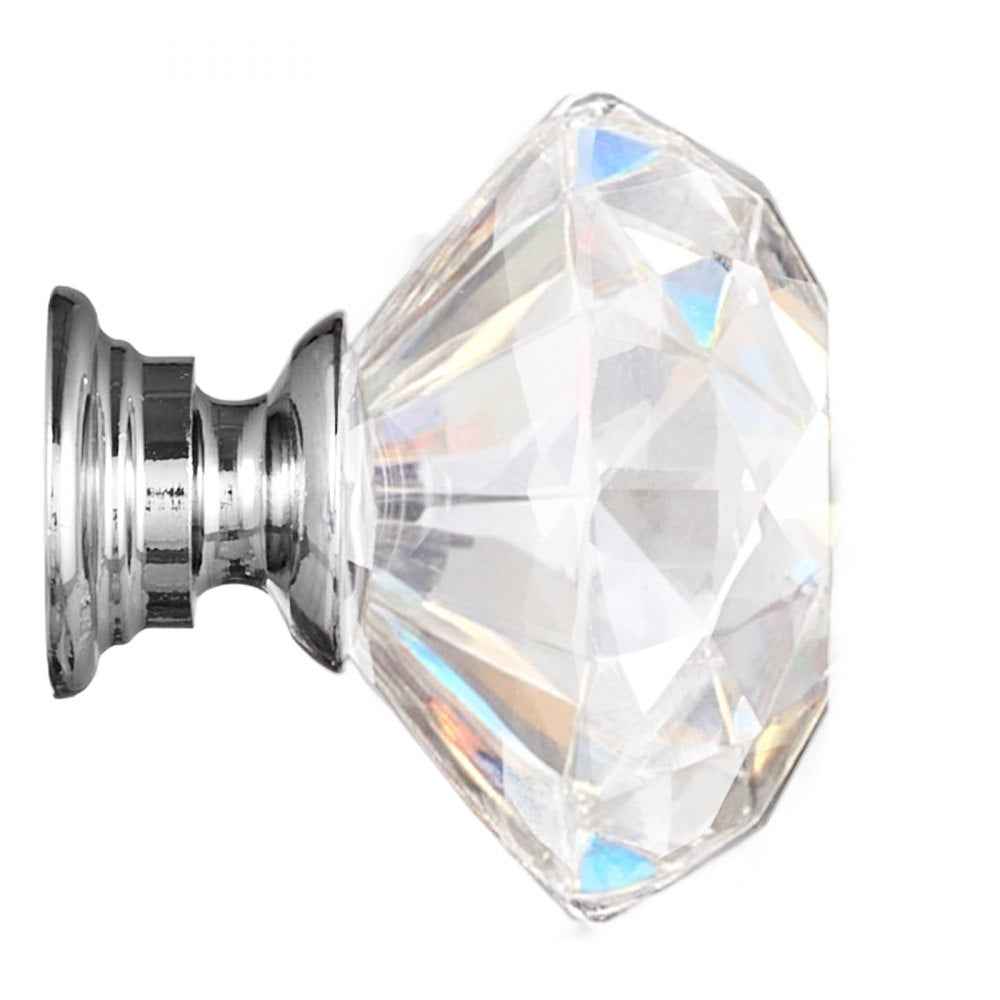 Cabinet Knobs Drawer Kitchen Pulls 12 Pack 31 mm Diamond Handle Acrylic