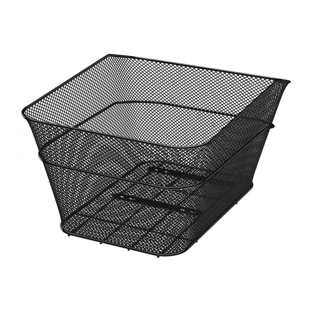 Rear Bike Basket Wire Mesh Bicycle Basket with Cargo Net Waterproof Cover