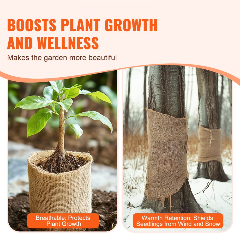 Burlap Fabric Roll Burlap Tree Wrap 1016 mm x 22.86 m for Crafts & Plants