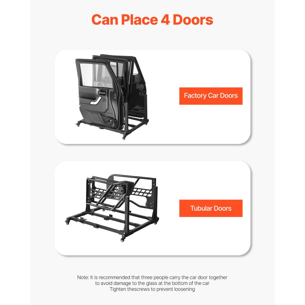 VEVOR 4 Doors Jeep Door Storage Cart for Jeep Wrangler JK JKU JL Gladiator