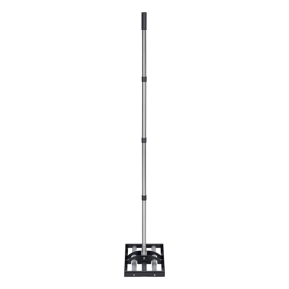 Updated Lawn Leveling Rake with Roller, 438 x 255 mm Stainless Steel Lawn Leveler with 1610mm Adjustable Handle, Heavy Duty Yard Leveling Rake, Effort Saving Lawn Leveling Tool for Yard Golf Court
