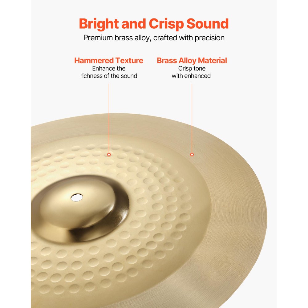 Cymbal Pack 4 Pieces Cymbals Drum Set 25.4 35.5 40 50.5 cm Cymbals for Drum