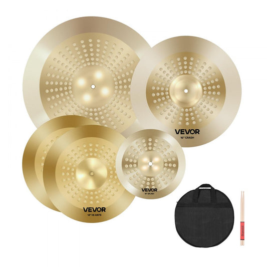 Cymbal Pack 4 Pieces Cymbals Drum Set 25.4 35.5 40 50.5 cm Cymbals for Drum