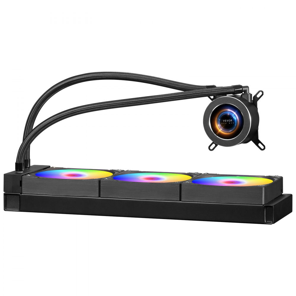 VEVOR CPU Liquid Cooler AIO CPU Water Cooler with ARGB Light & 3 PWN Fans(120mm)