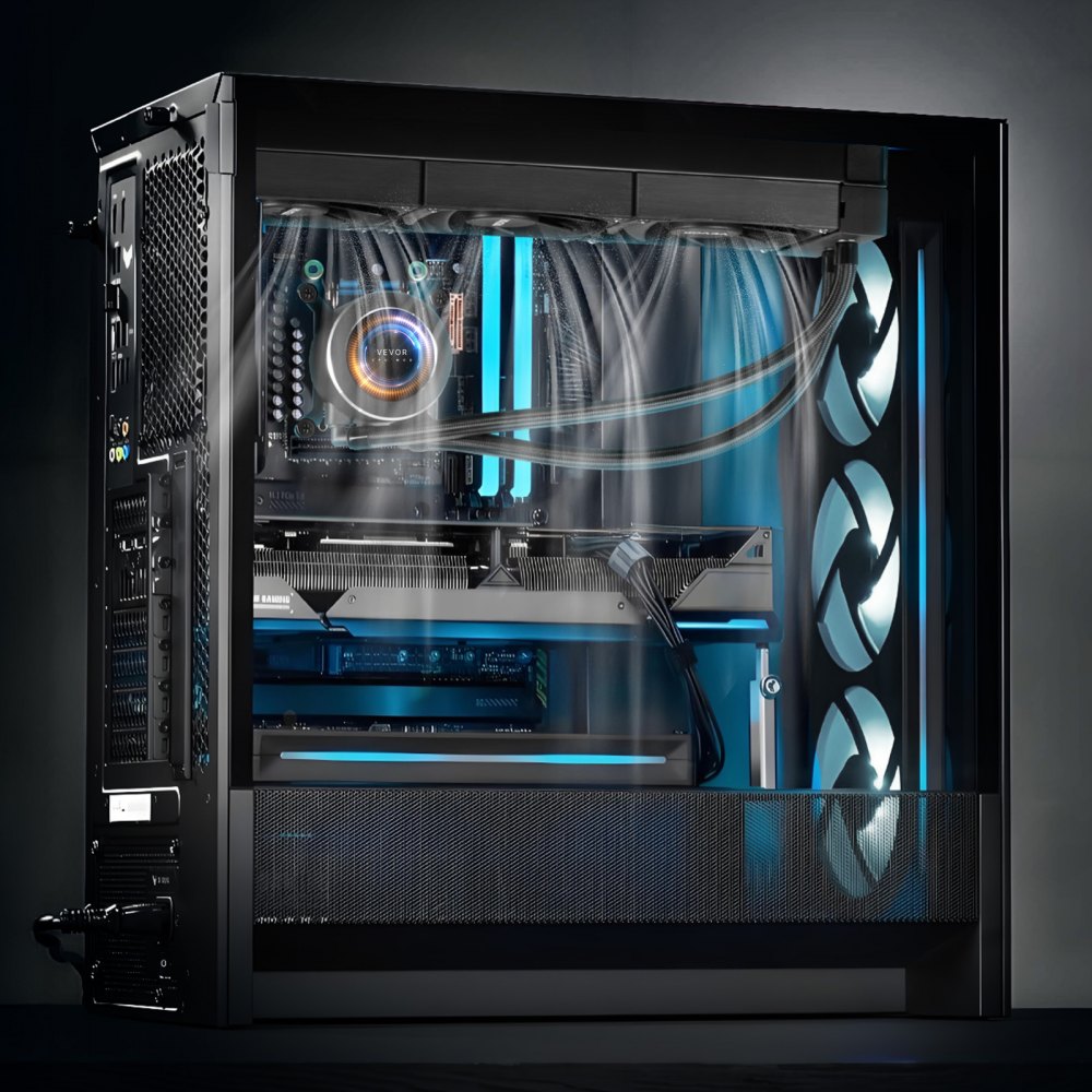 VEVOR CPU Liquid Cooler AIO CPU Water Cooler with 3 PWN Fans(120 mm) Intel AMD