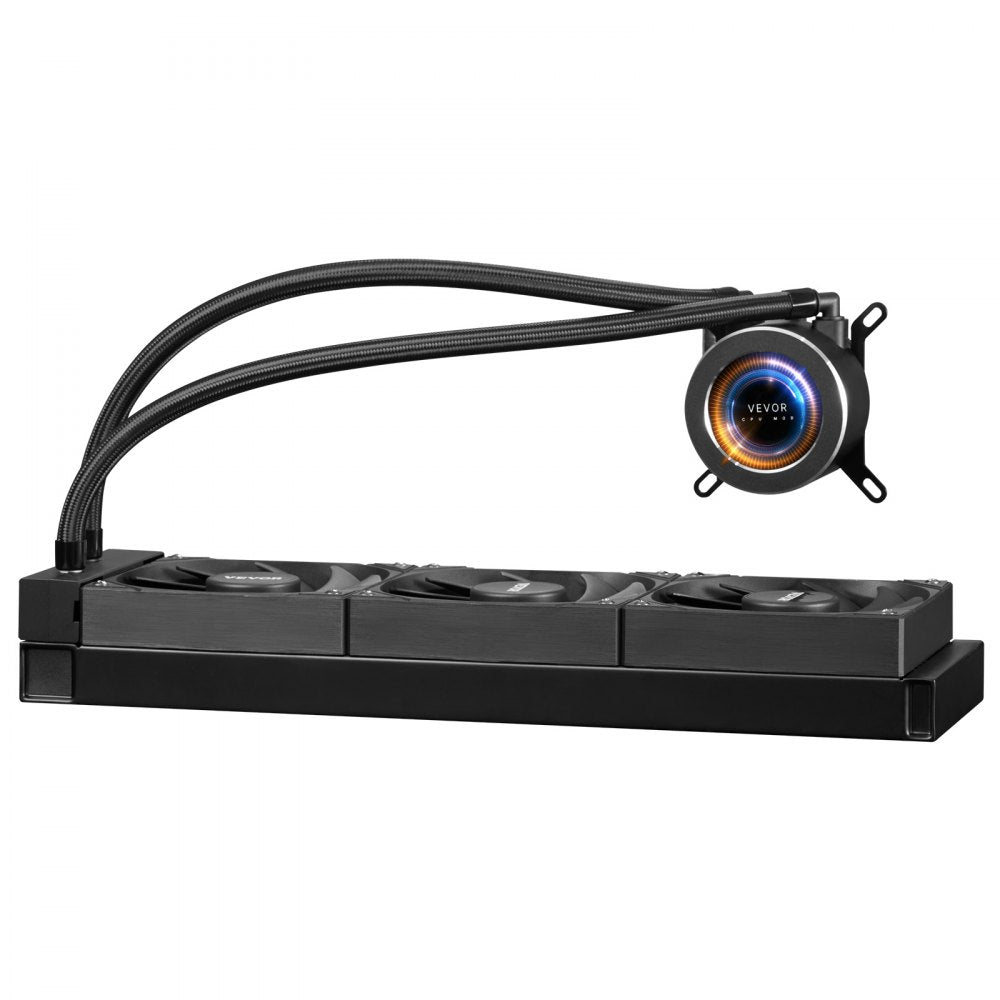 VEVOR CPU Liquid Cooler AIO CPU Water Cooler with 3 PWN Fans(120 mm) Intel AMD