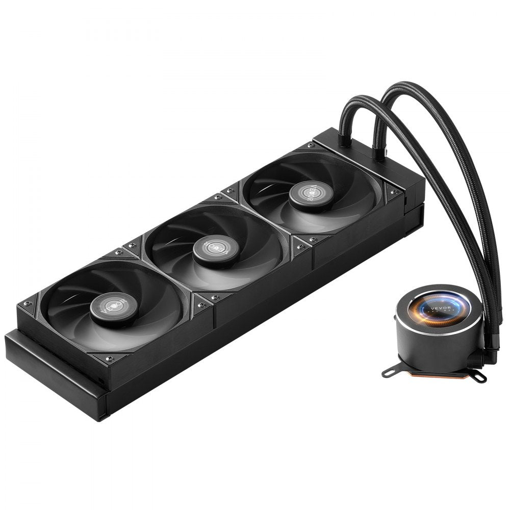VEVOR CPU Liquid Cooler AIO CPU Water Cooler with 3 PWN Fans(120 mm) Intel AMD