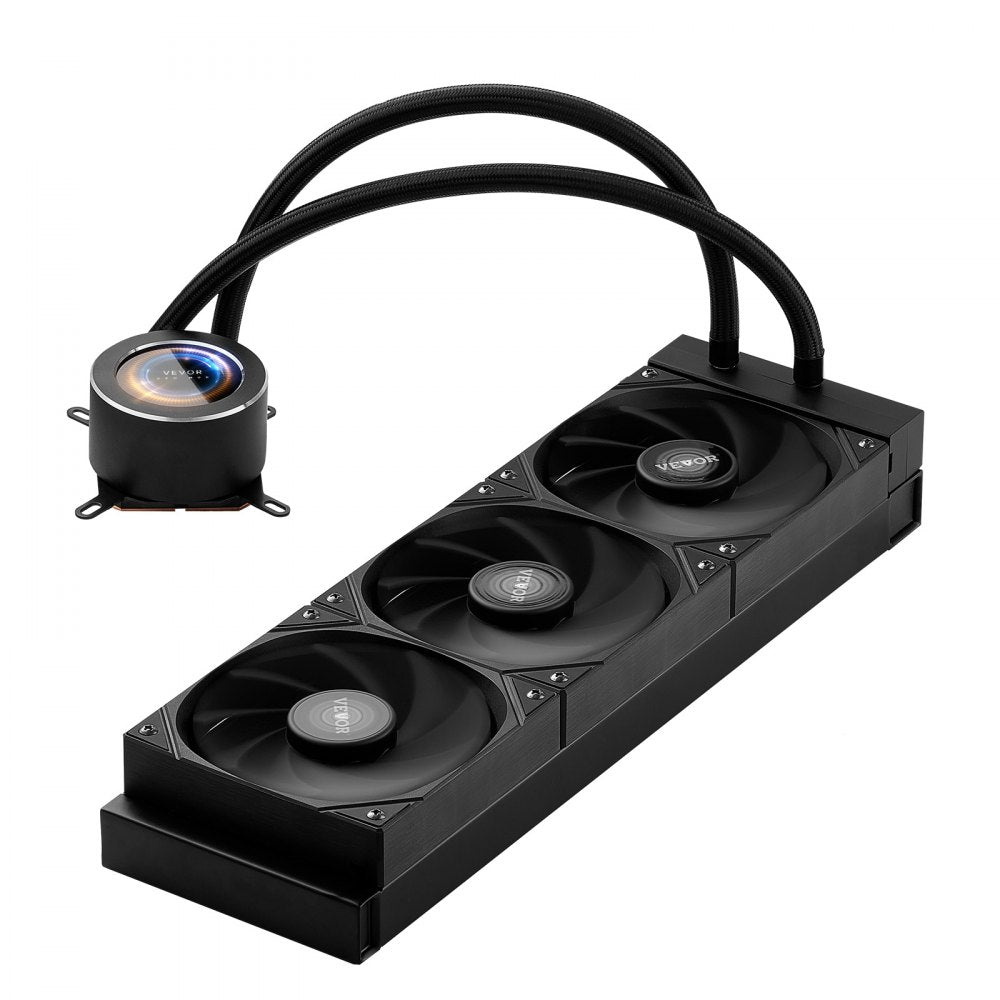 VEVOR CPU Liquid Cooler AIO CPU Water Cooler with 3 PWN Fans(120 mm) Intel AMD