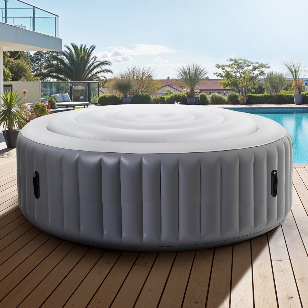 VEVOR Inflatable Hot Tub Cover 137cm Round Lid Weatherproof and Waterproof White