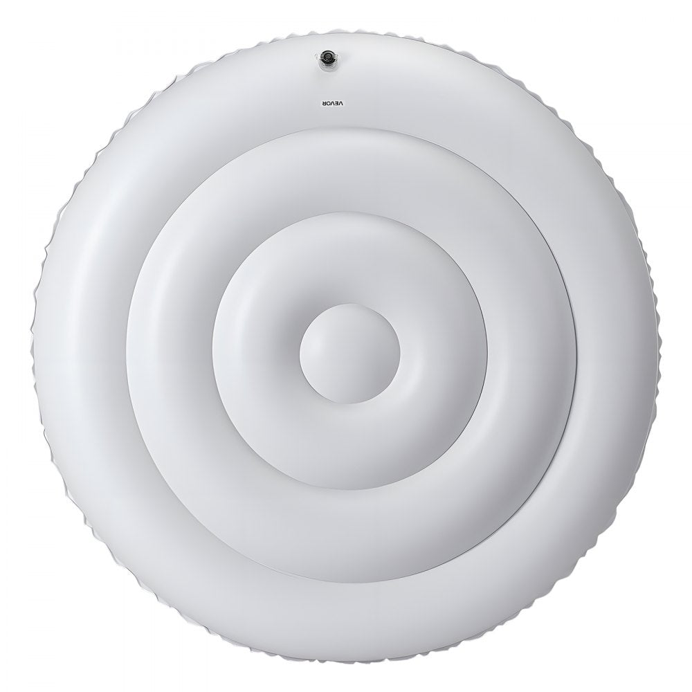 VEVOR Inflatable Hot Tub Cover 137cm Round Lid Weatherproof and Waterproof White