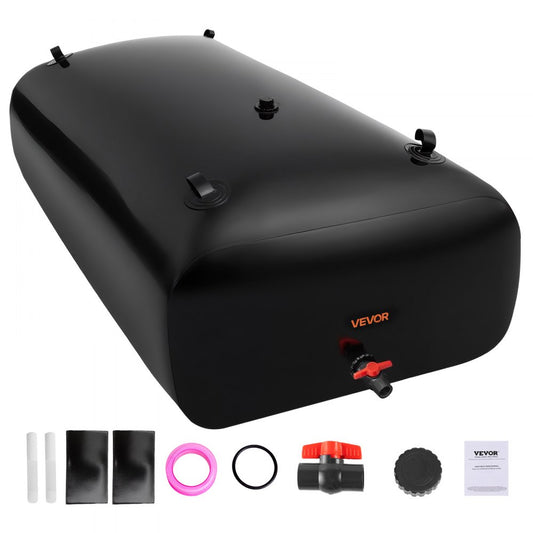 Water Storage Bladder 330L PVC Collapsible Portable Water Tank Black