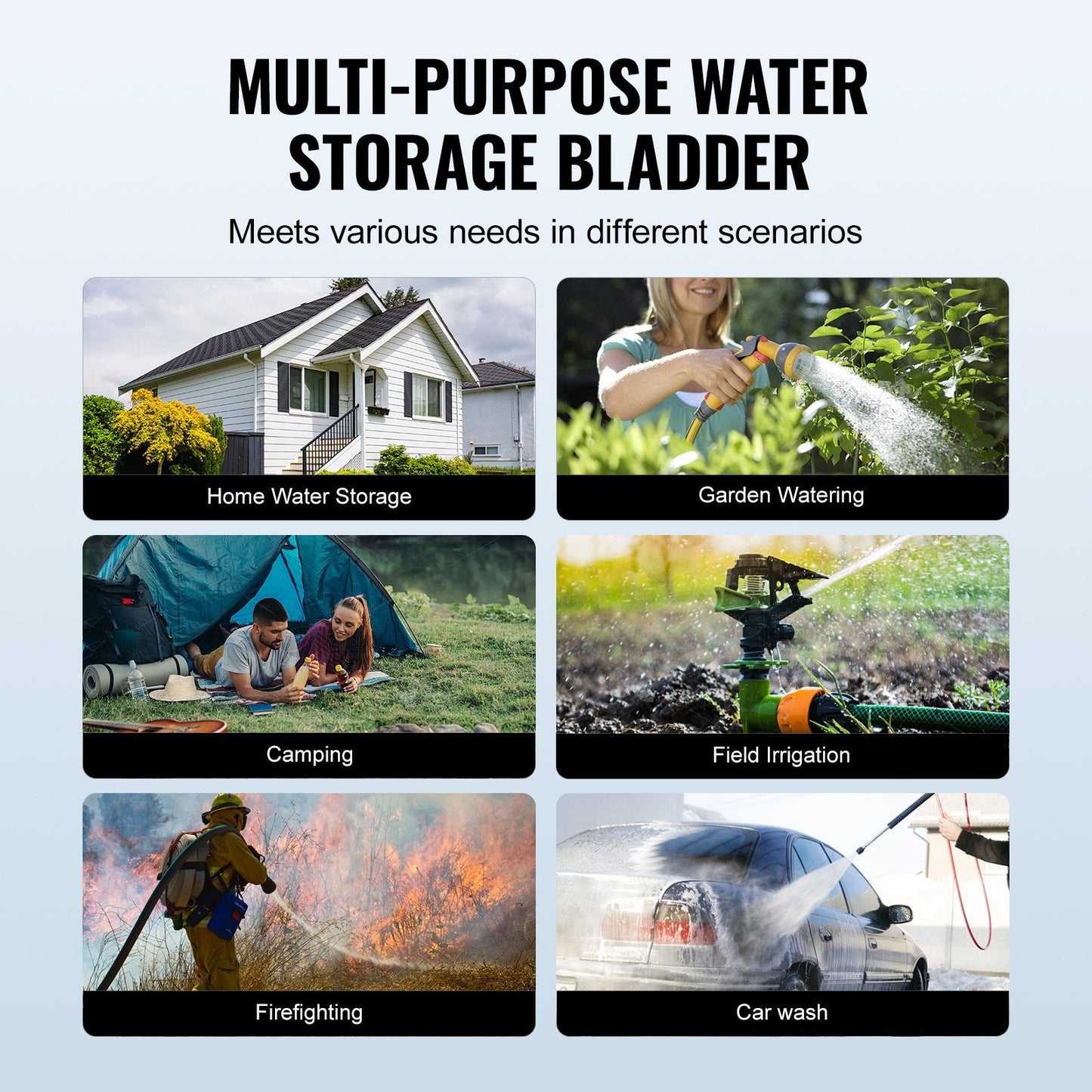 Collapsible 400L PVC Water Storage Bladder Tank, Durable & Leak-Proof Design
