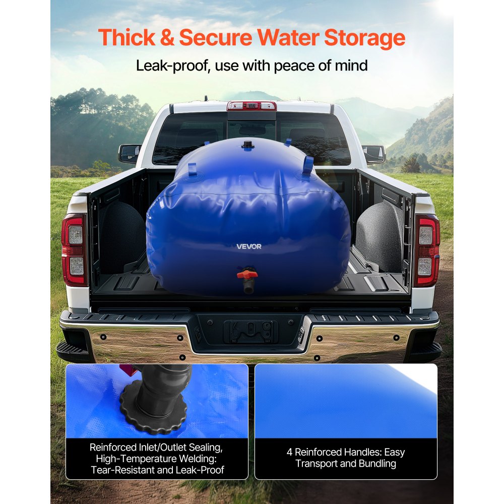 Water Storage Bladder 540L 1000D PVC Collapsible Portable Water Tank