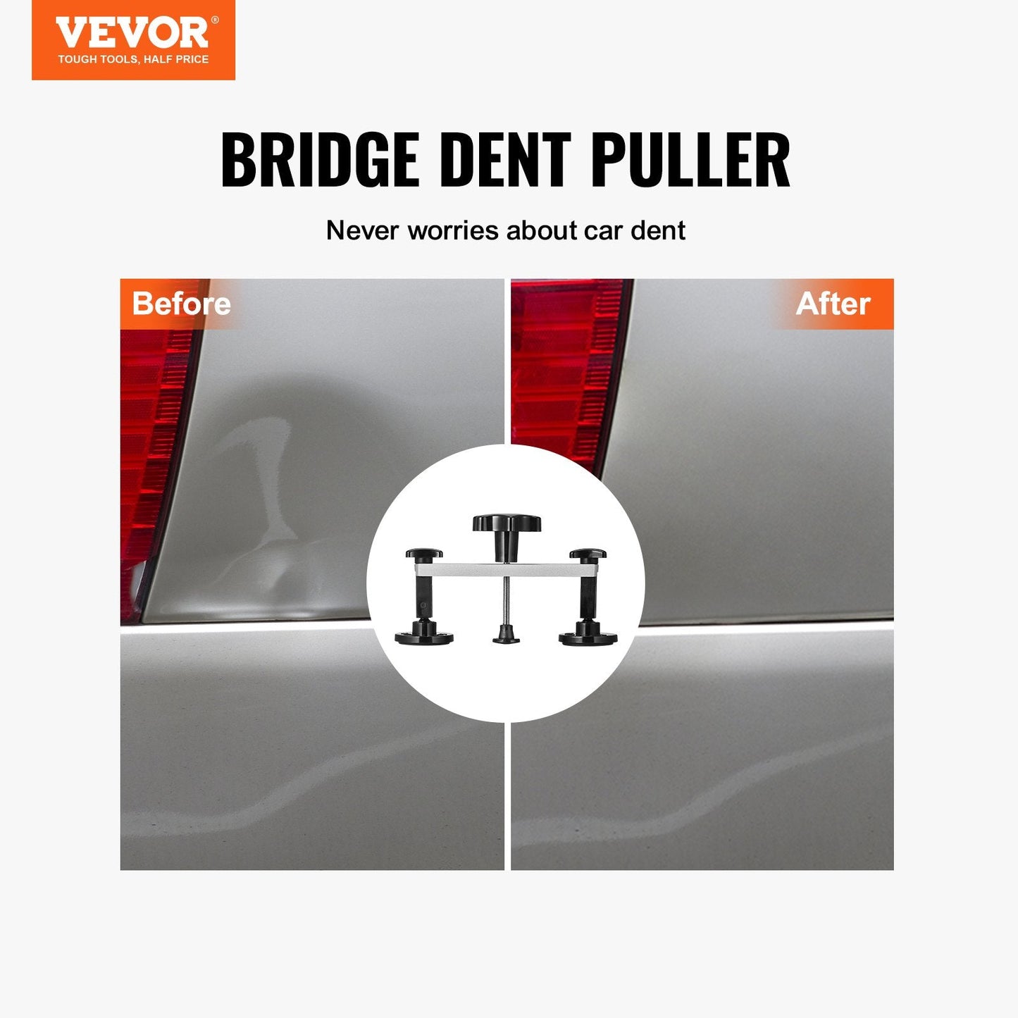 Comprehensive 25-Piece Paintless Dent Repair Kit with Bridge Puller and Glue Gun