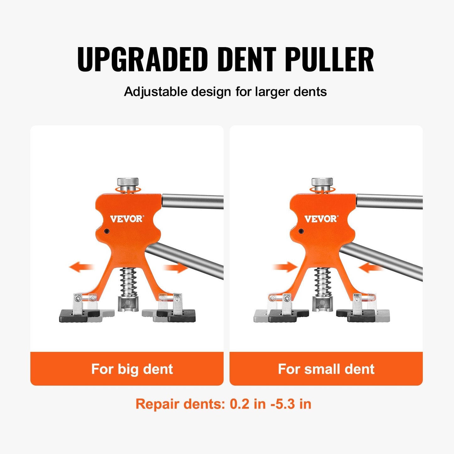 46-Piece Paintless Dent Repair Kit with Adjustable Golden Dent Lifter & Glue Gun
