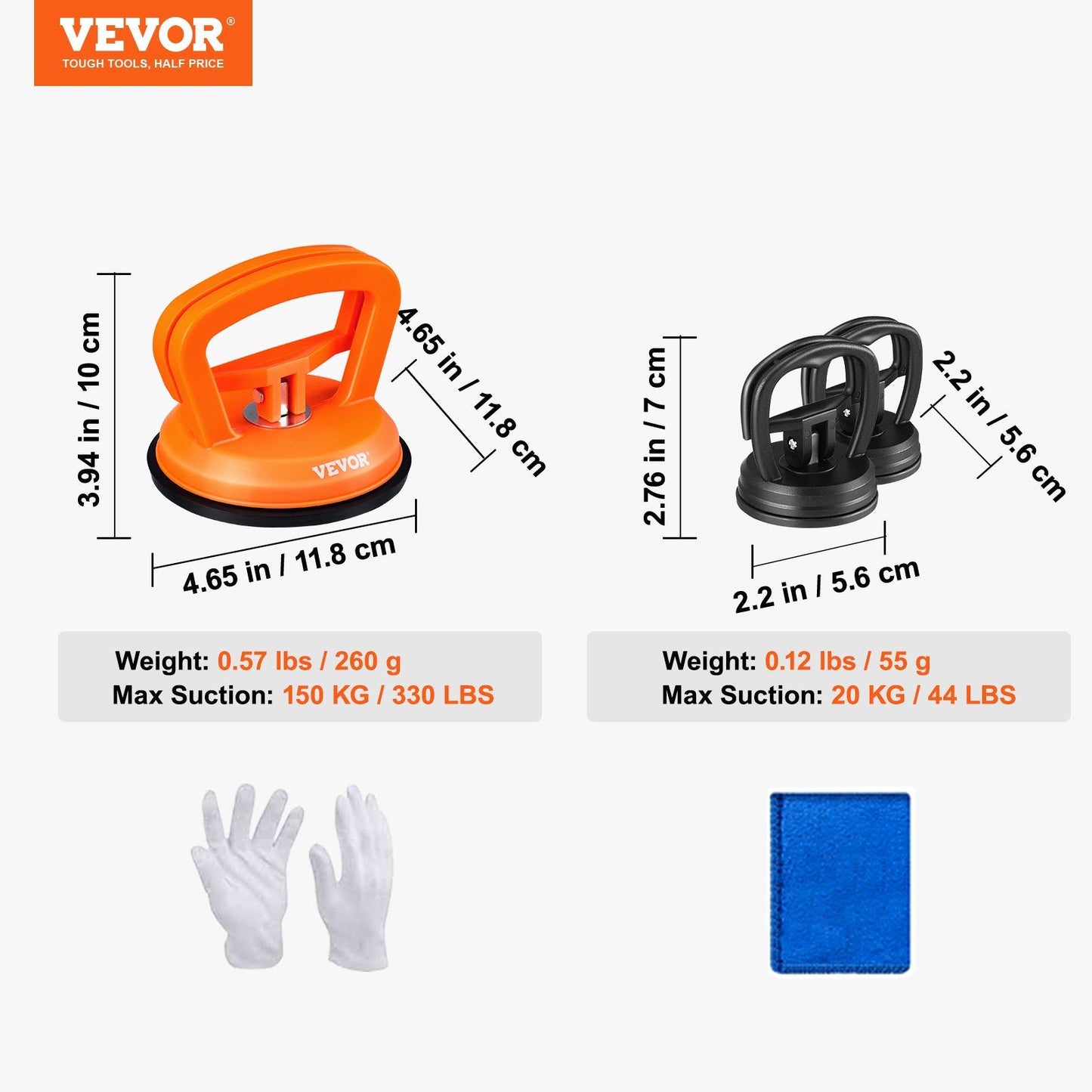 3-Piece Car Dent Remover Set with Strong Suction & Comfortable Handle