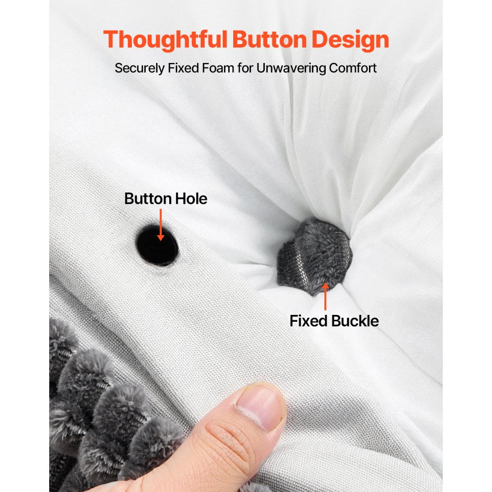 VEVOR Headboard Pillow King Wedge Headboard Pillow with 2 Pockets & Headrests