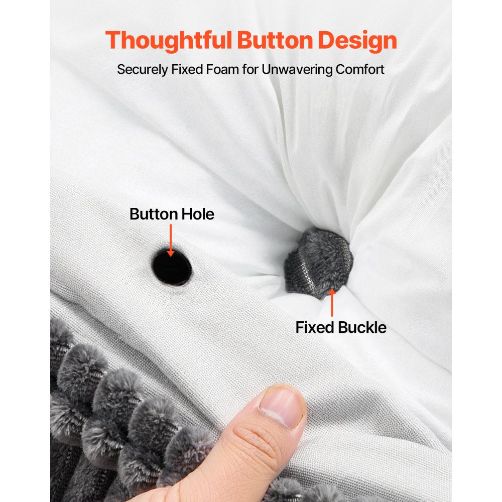 Headboard Pillow Queen Wedge Headboard Pillow with 2 Pockets & Headrests