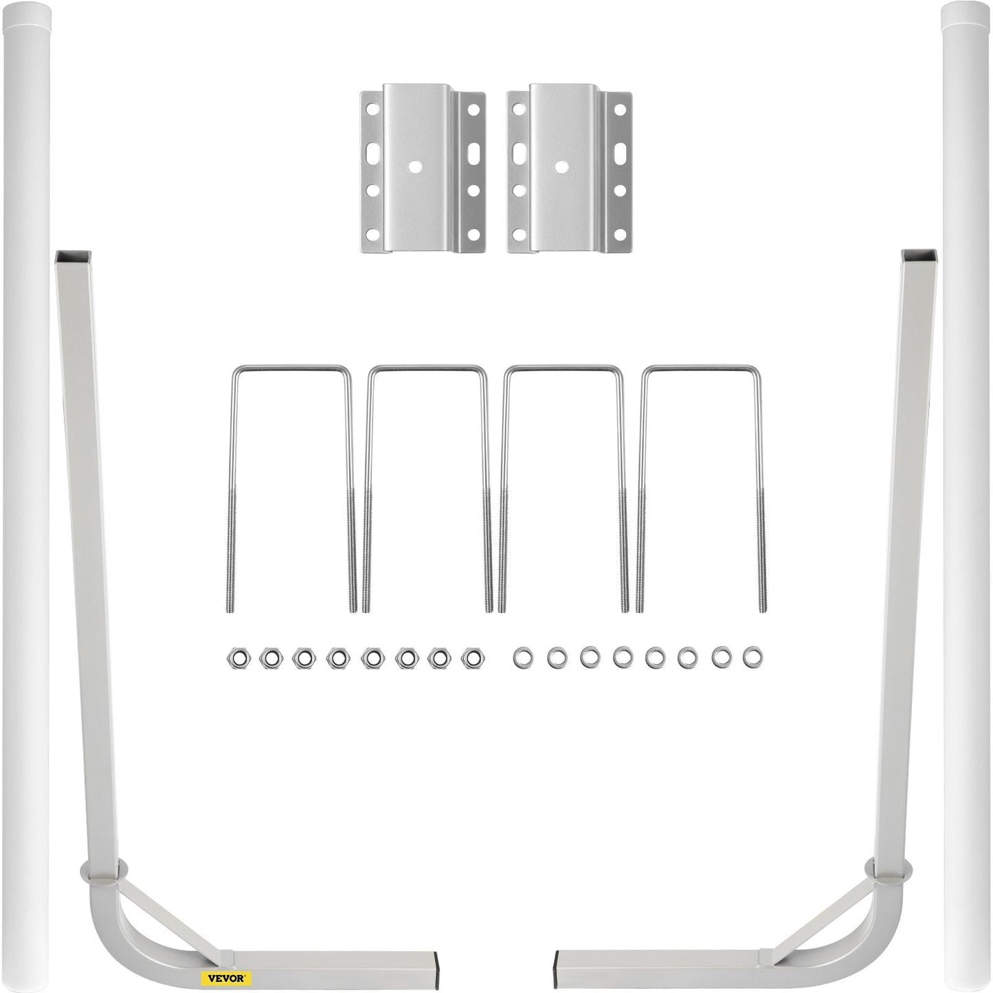 Steel Boat Trailer Guide-ons with PVC Covers, Adjustable 1.5m, Set of 2