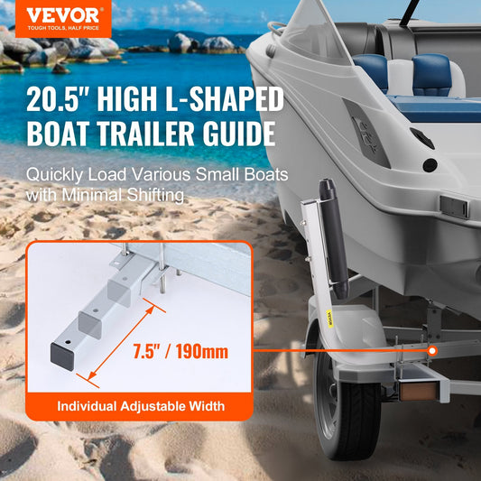 Adjustable width helps load small boats smoothly without obstruction or lateral movement
