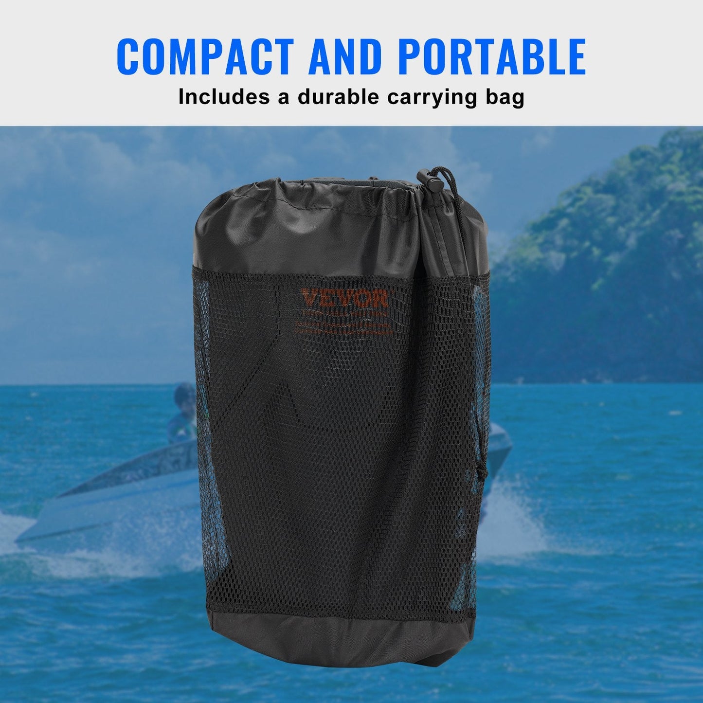 Marine EVA Boat Dock Bumpers, 0.22m x 0.41m, with Ropes and Storage Bag