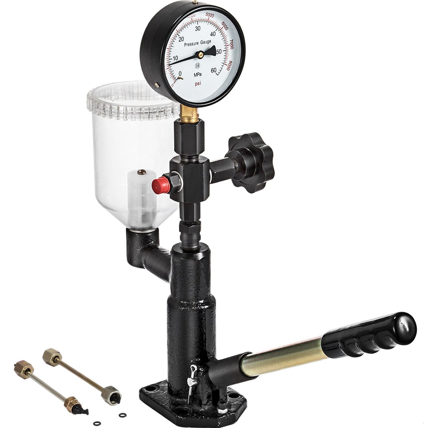 High-Pressure Diesel Injector Tester with Dual Scale Manometer, 0-600 Bar