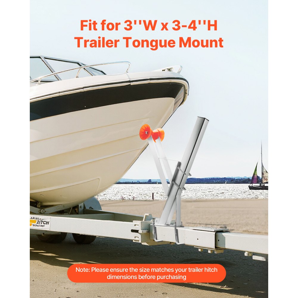 VEVOR Boat Winch Mount with U-Bolts for 76 mm W x 76-101 mm H Trailer Tongue