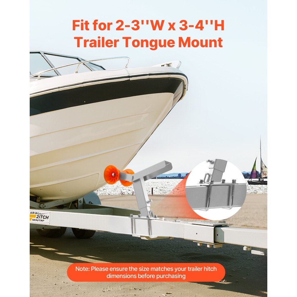 VEVOR Boat Trailer Winch Stand with Roller Adjustable Height Boat Winch Mount