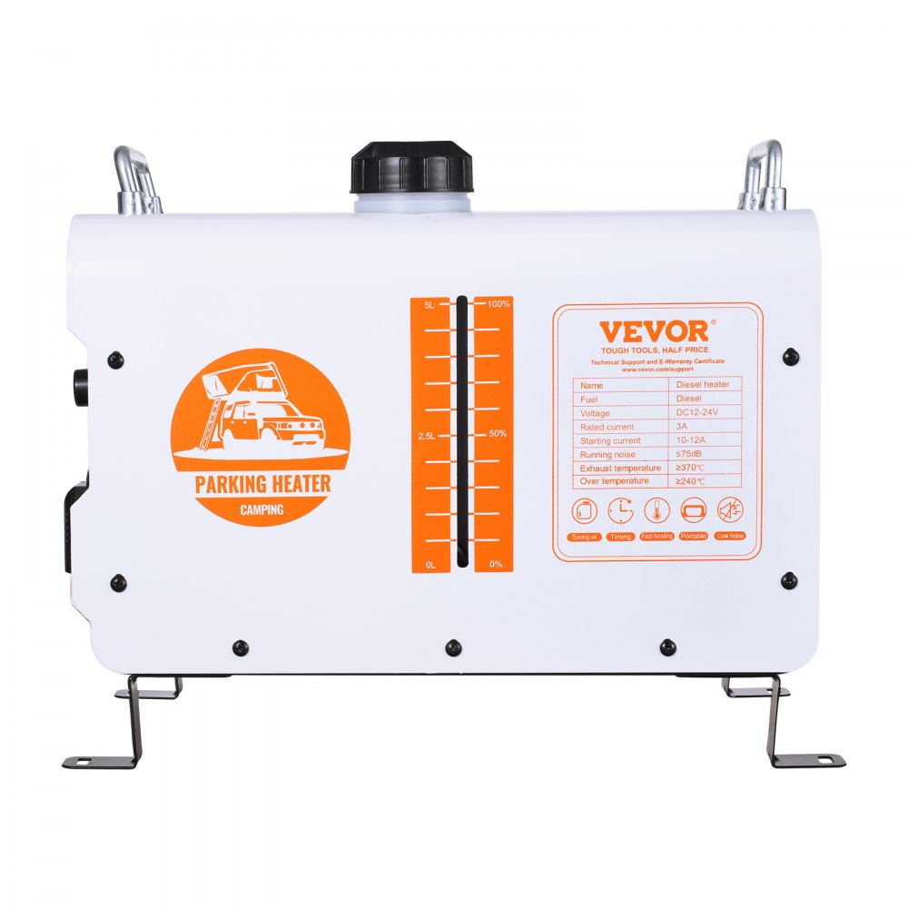 VEVOR Diesel Air Heater 12V/24V 8KW Bluetooth APP Remote Control for Outdoors