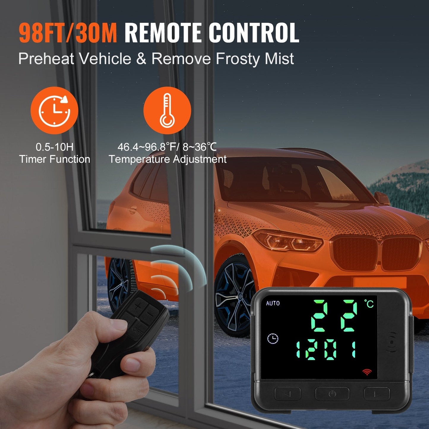 Portable 5-8KW Diesel Air Heater with Remote, LCD, and Low Noise for Vehicles