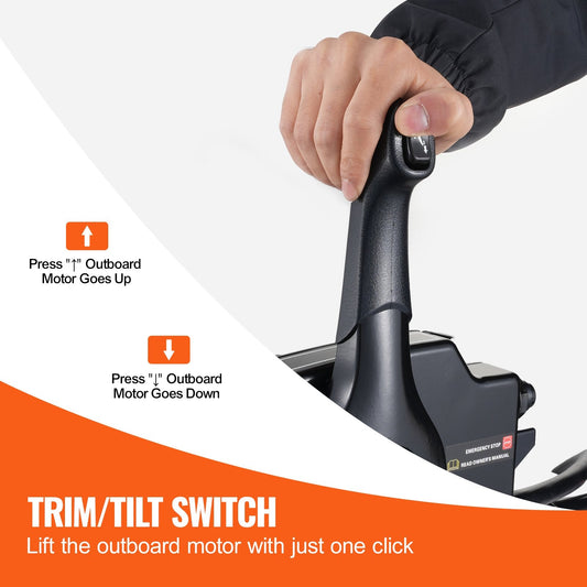 Boat Throttle Control for Mercury PT, Side-Mounted Remote with 5m Harness