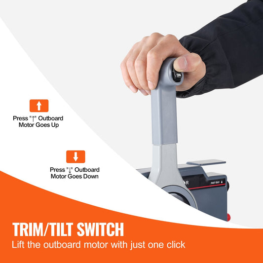 Side-Mount Marine Throttle Control for Yamaha with Power Trim, 3.93 kg