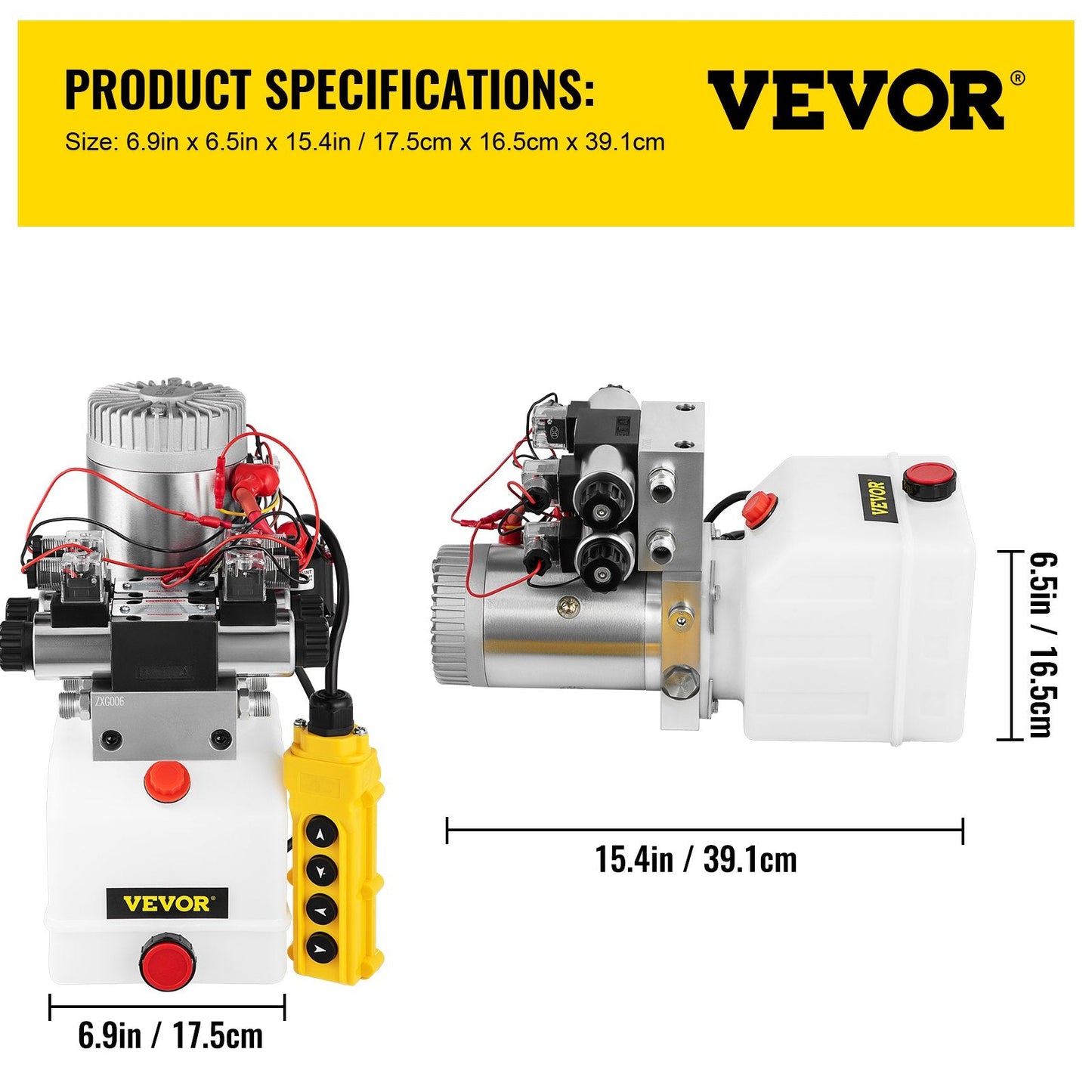 4.5L Double Acting Hydraulic Pump with Remote for Car Lift, 12V DC, 1600W
