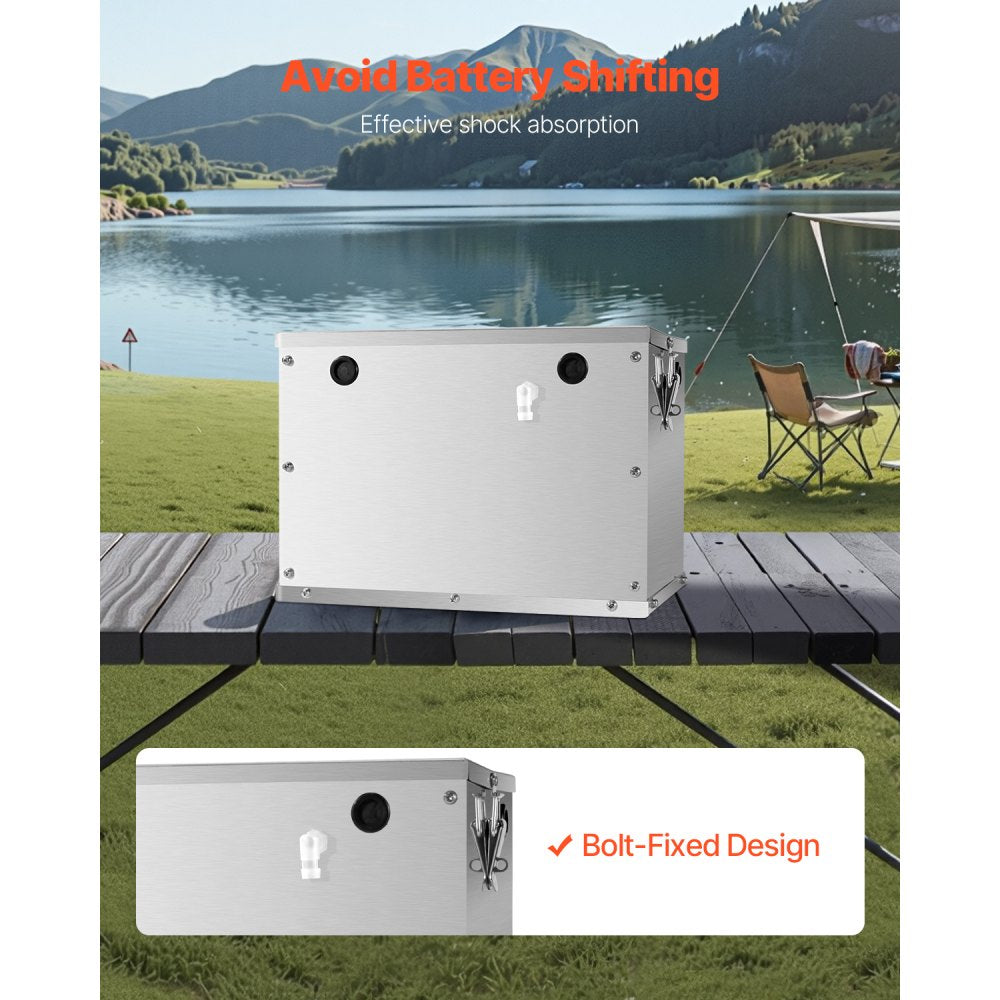 VEVOR Battery Box Group 24/31 Aluminum Alloy Shell for Off-Road Racers & Trucks