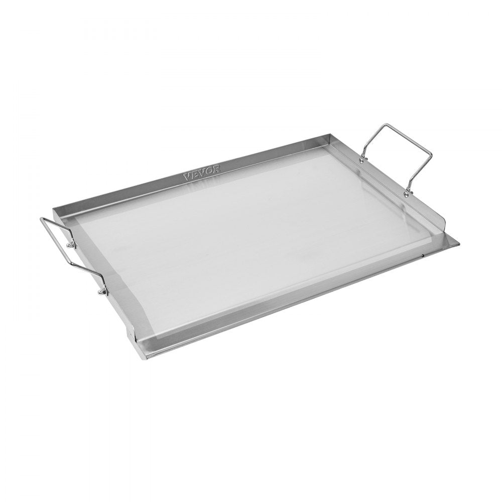 VEVOR 23x16 in Flat Top Griddle Stainless Steel Universal BBQ Grill Pan Cookware