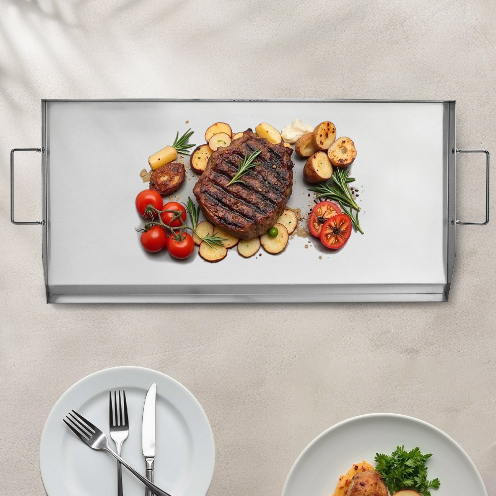 VEVOR 32x16 in Flat Top Griddle Stainless Steel Universal BBQ Grill Pan Cookware