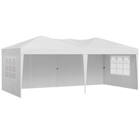 VEVOR Pop Up Canopy 5.9 x 2.96 m Pop Up Gazebo Tent with 3 Sidewalls & 2 Windows