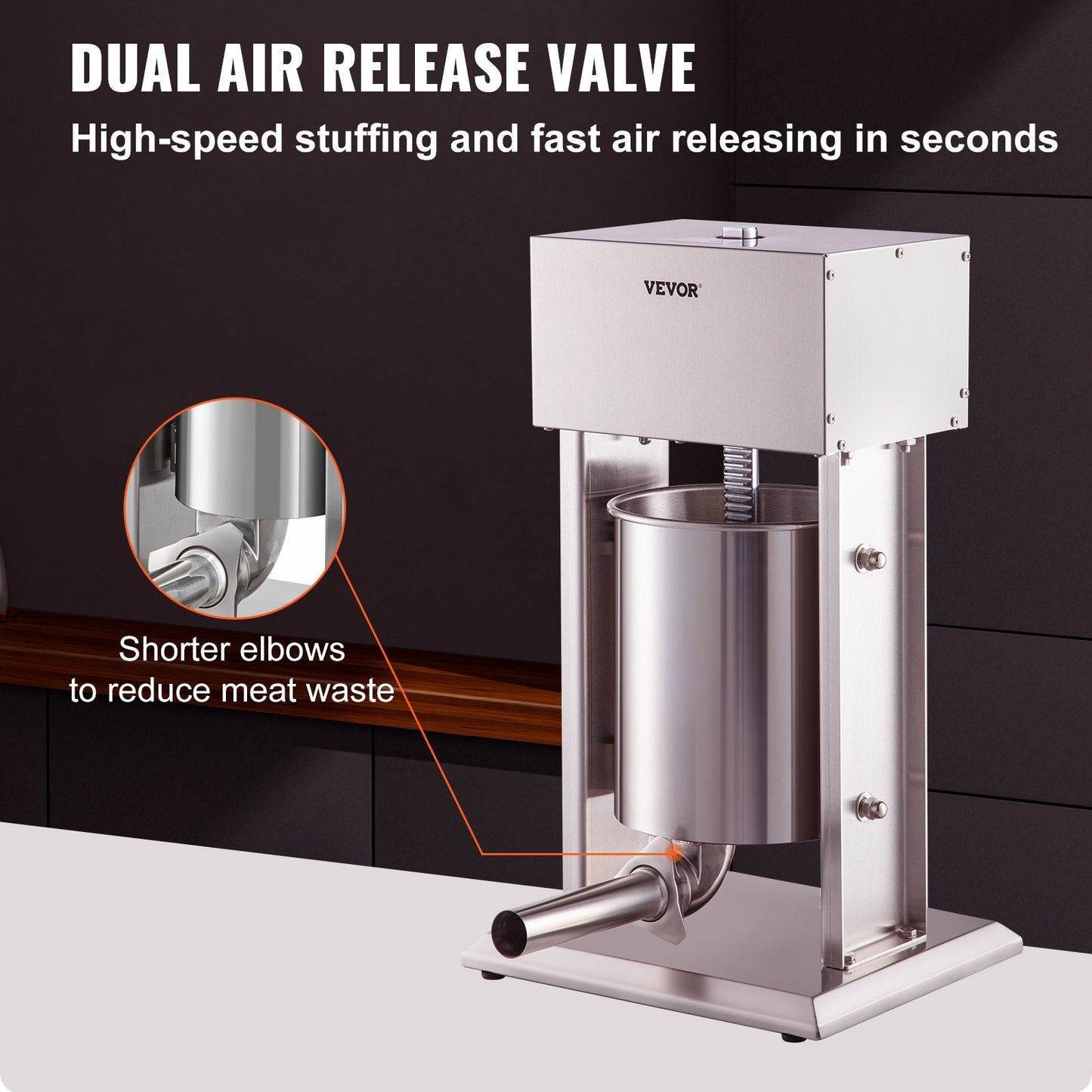 10L Electric Sausage Stuffer with Variable Speed and Stainless Steel Design