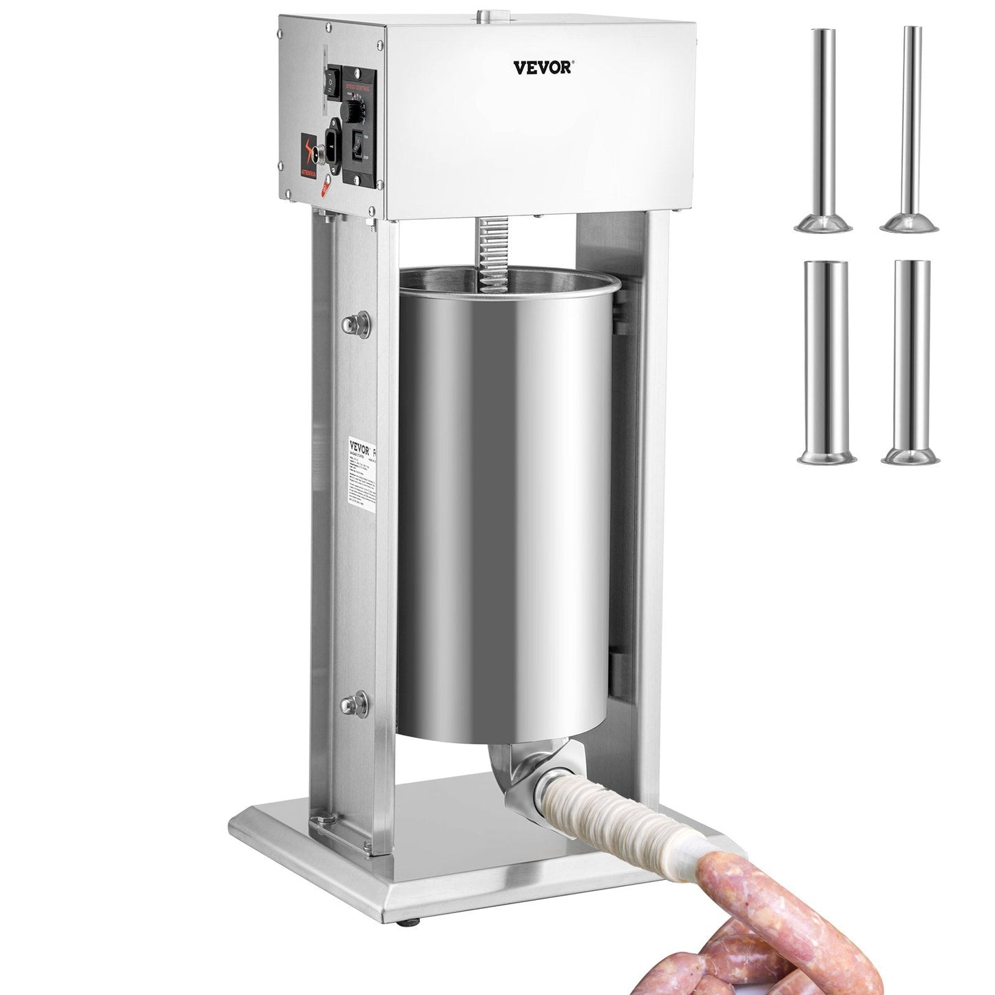 15L Electric Sausage Maker with Variable Speed and Stainless Steel Build