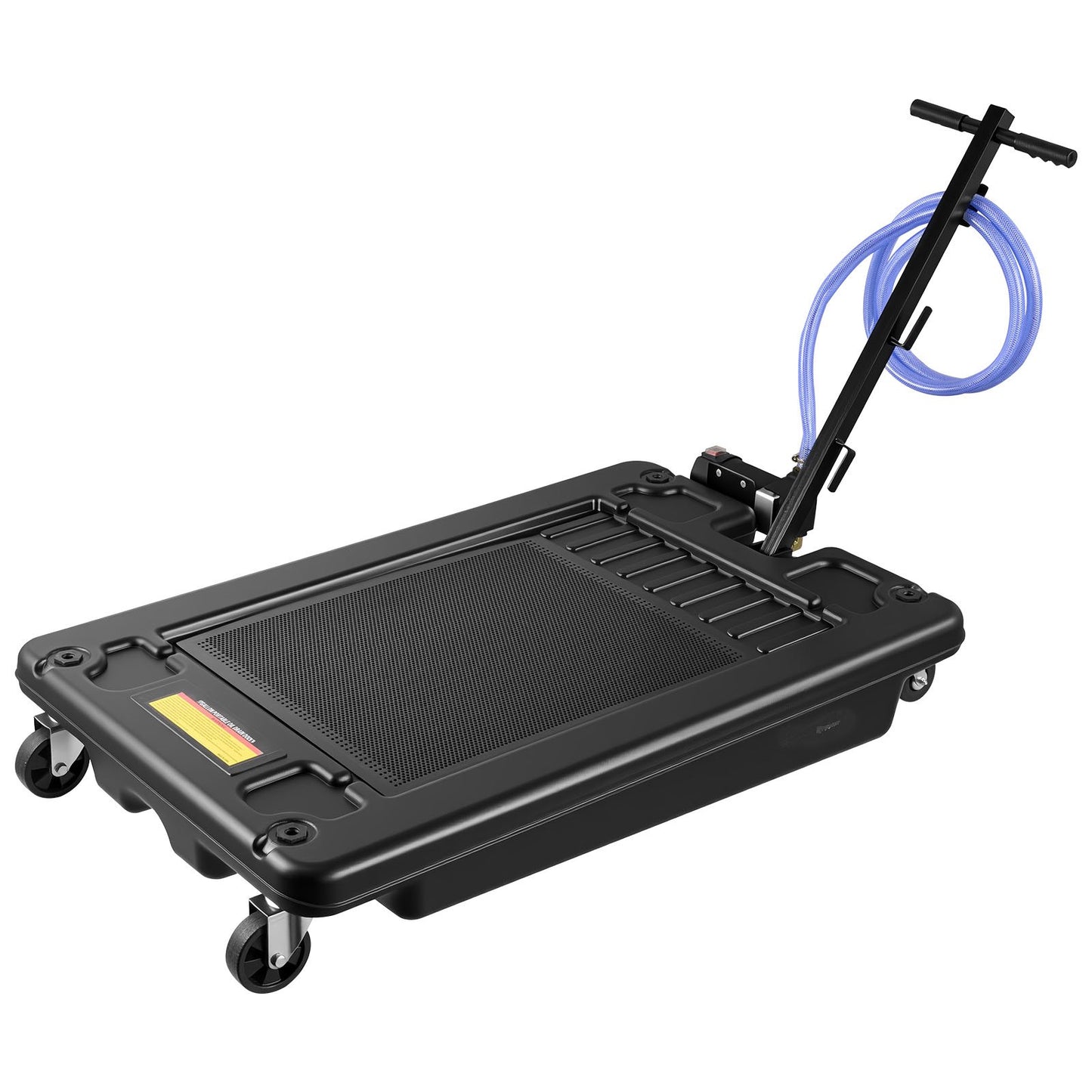 Low Profile Oil Drain Pan, 64 L Capacity, Rolling Oil Drain Pan with Electric Pump & 2.2 m Hose, Leak-proof & Corrosion-resistant, Fit for Cars, SUVs, Trucks, Motorcycles, ATVs, Metal
