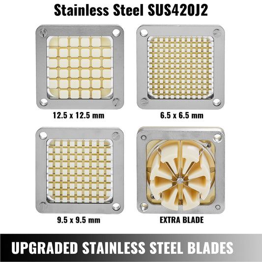 Electric Potato & Veggie Cutter with 4 Blade Shapes, 40W, 9kg