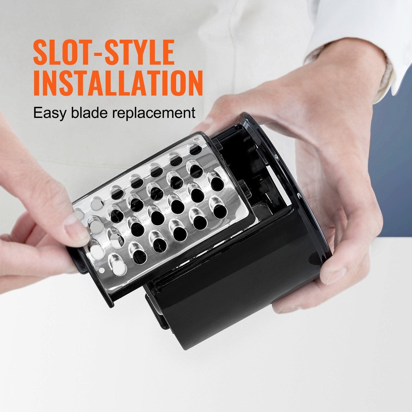 Electric 250W Vegetable & Cheese Slicer with 5 Attachments, Stainless Steel