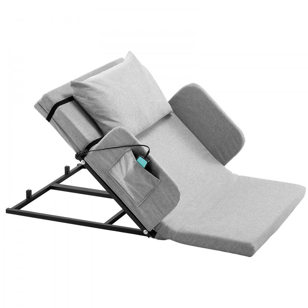 VEVOR Electric Lifting Backrest 136 kg 4-68° Adjustable with Guardrail & Pouch,1185 x 810 mm