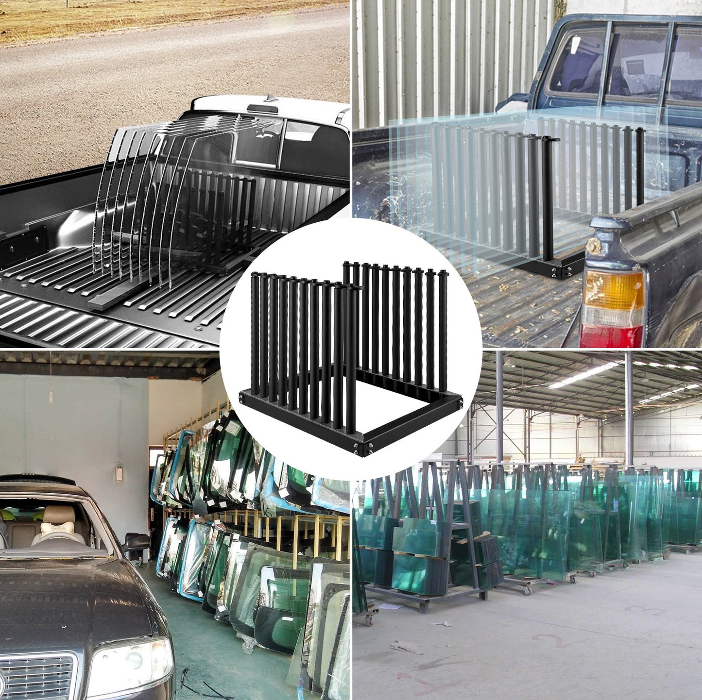 VEVOR Windshield Rack 9-Lite, Windshield Truck Rack Steel, Windshield Glass Rack