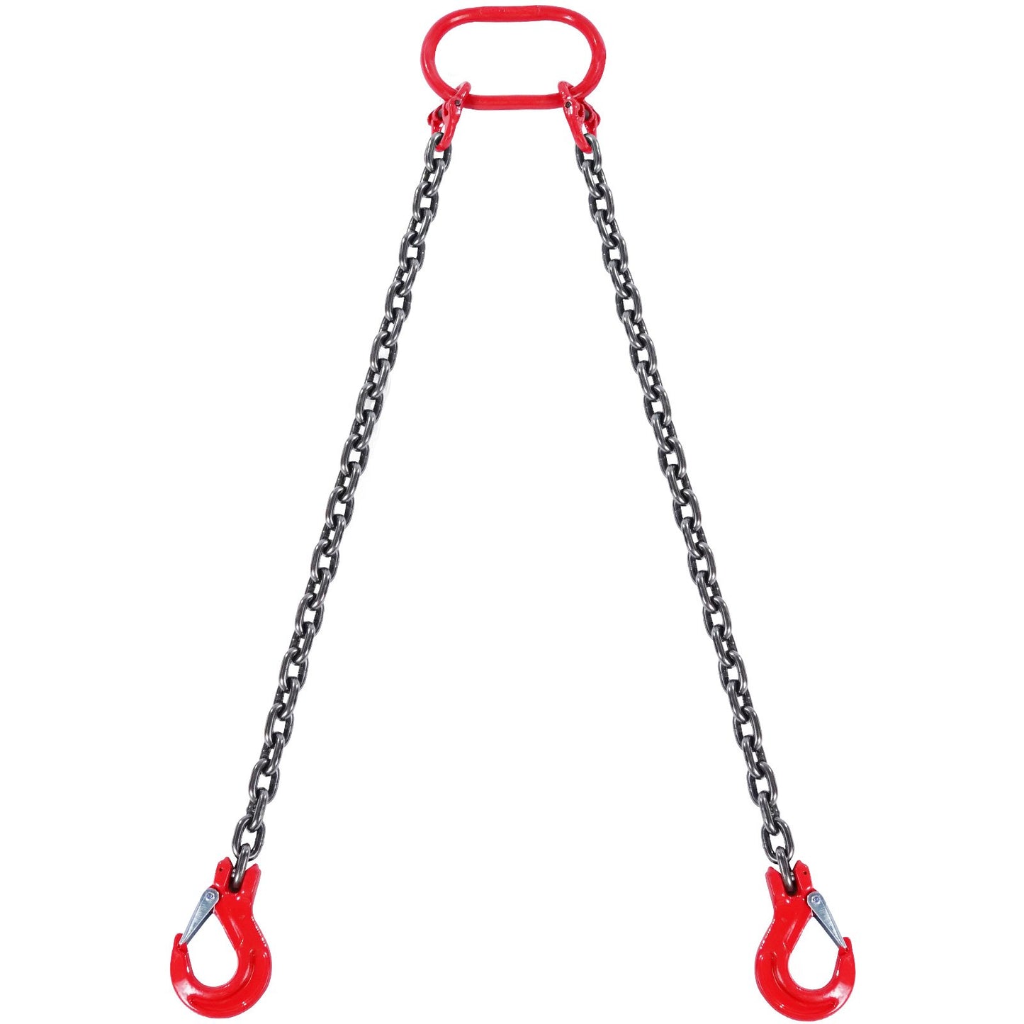 VEVOR 8 mm x 150 cm Chain Sling 2 Legs G80 Lifting Chain with Grab Hooks 2993 kg