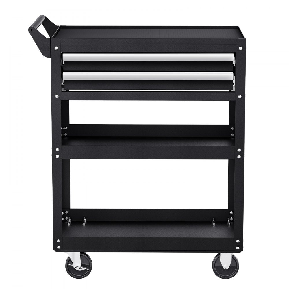 VEVOR 5-Tier Tool Cart on Wheels 400 lb Rolling Work Cart with Drawer & Pegboard