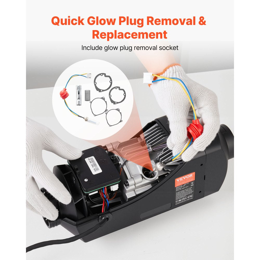 8V Glow Plug Repair Kit, Glow Plug Heater Repair Parking Heater Maintenance Kit with Atomization Mesh, Compatible with 2KW 5KW 8KW Diesel Air Heaters Models, Diesel Heaters Parts for Car Truck