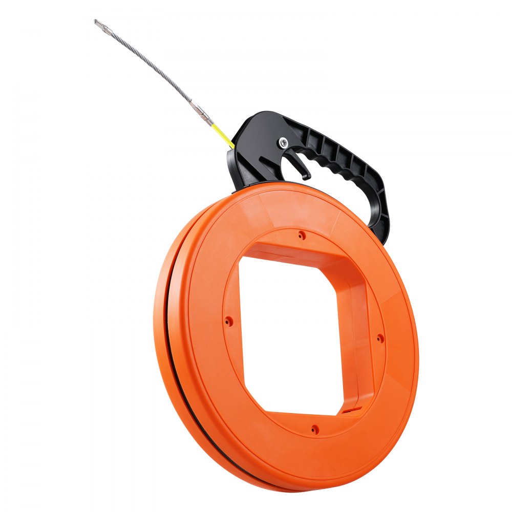 VEVOR Fish Tape Wire Cable Line Puller 60.96m 4.7mm Fiberglass High Plastic Case