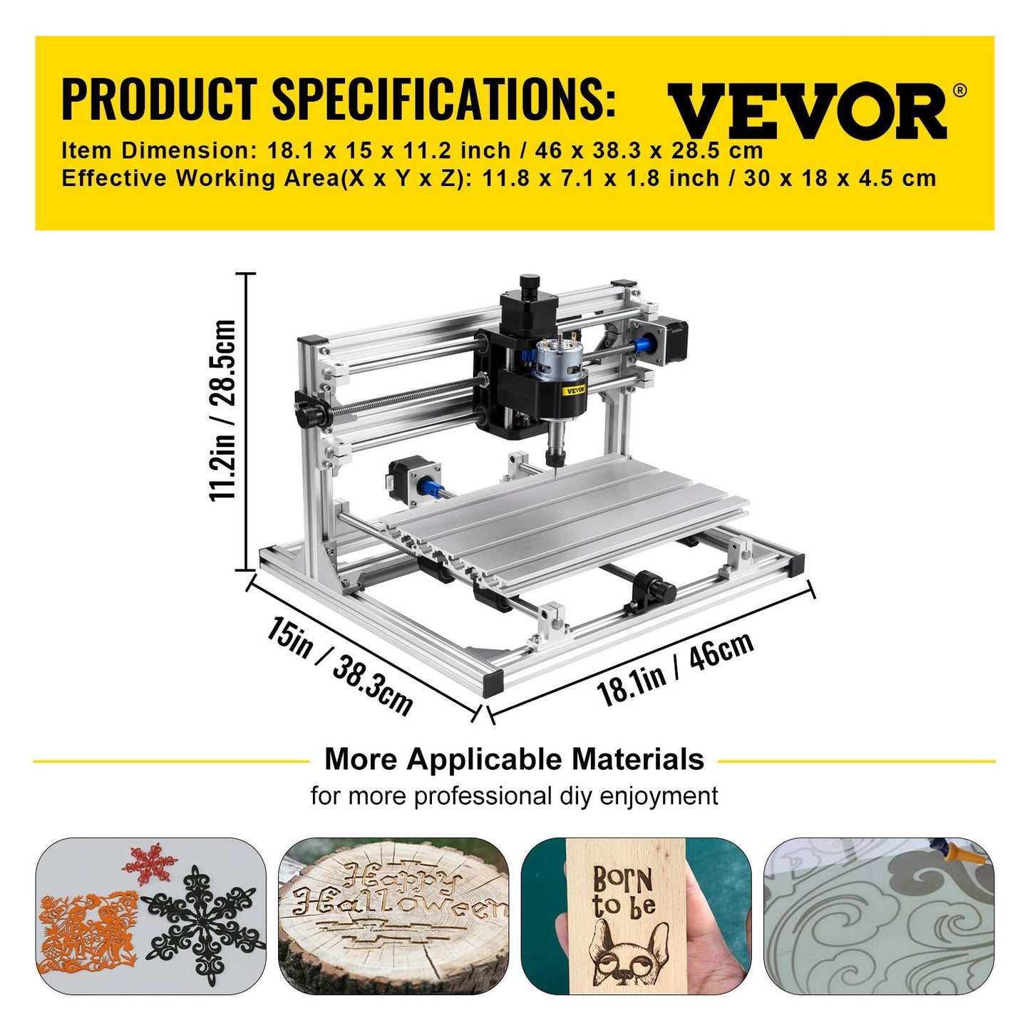 DIY CNC 3018 Engraver Kit with 5.5W Laser, 3-Axis Milling Machine