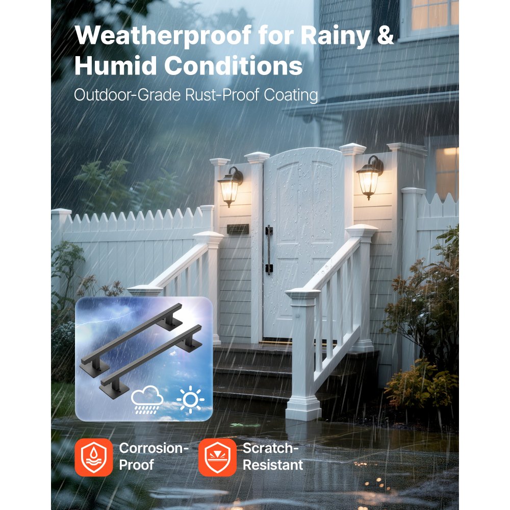 4Pcs Barn Door Handles 320 mm Rustic Heavy Duty Garden Gate Shed Pulls